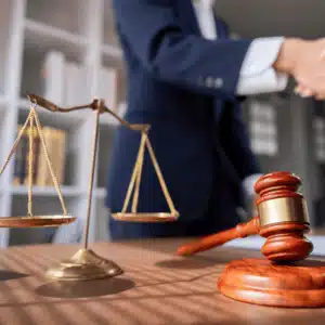 Gavel and justice scales represent law’s reliance on proper retrieval of medical record documentation