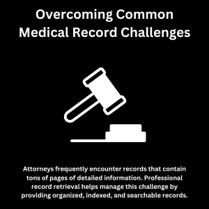 Legal icon symbolizing support in overcoming retrieval of medical record obstacles during litigation cases